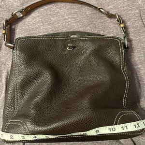 COACH Chelsea Pebbled Brown Leather Large Hobo Tote Purse Shoulder Bag F12338